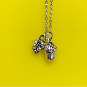Acorn & Pinecone Charm Necklace